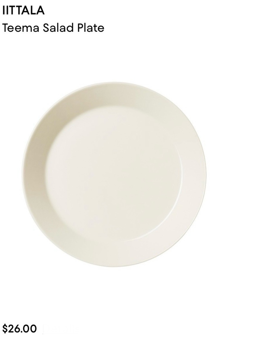 Iittala - Salad Plates x4 - 8.25” - Teema - White - Like New